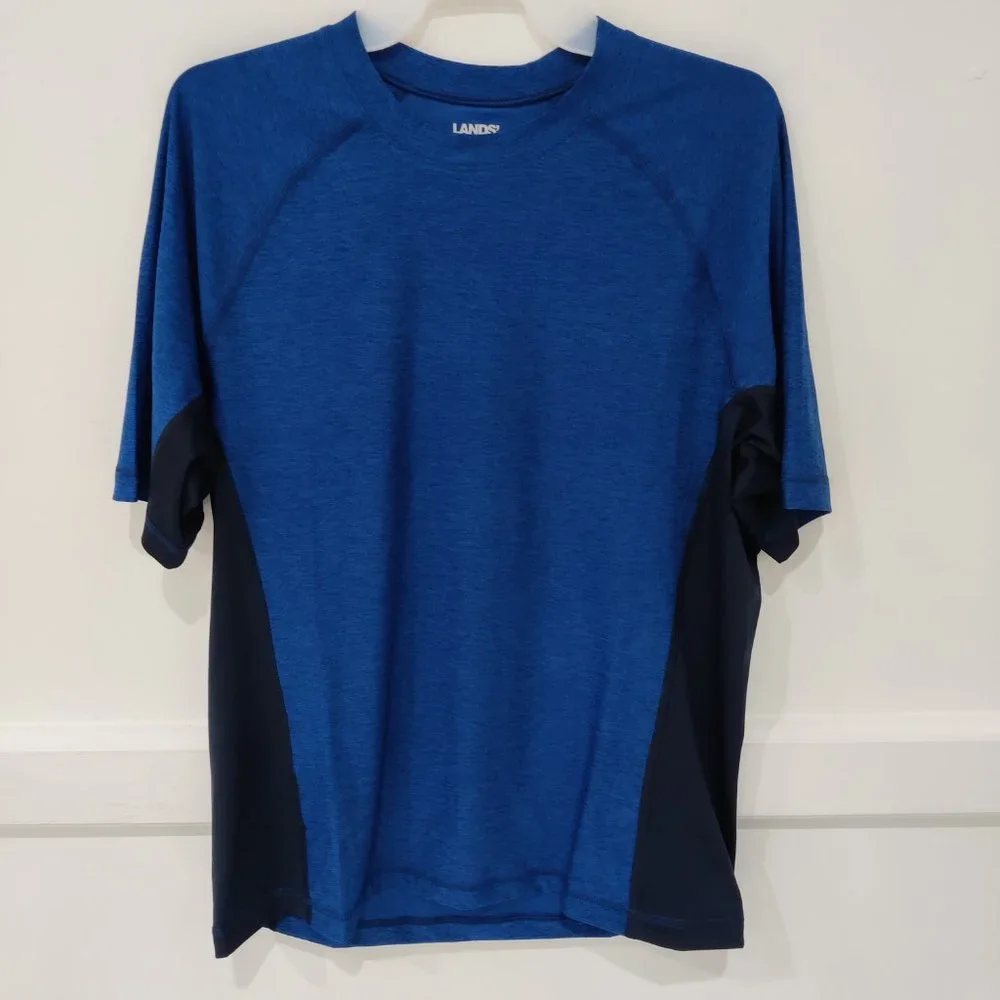 NWT Lands' End Men's Crew Neck Short Sleeve Rash Guard UPF 50 XL $60 FLF120